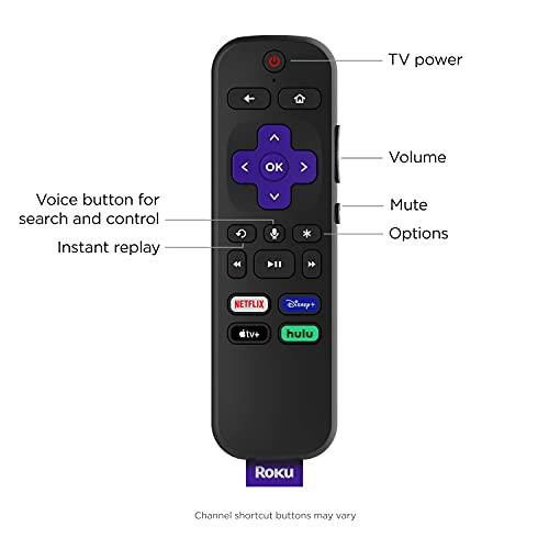 Roku Streaming Stick 4K Streaming Device with Voice Remote and Long-Range Wi-Fi
