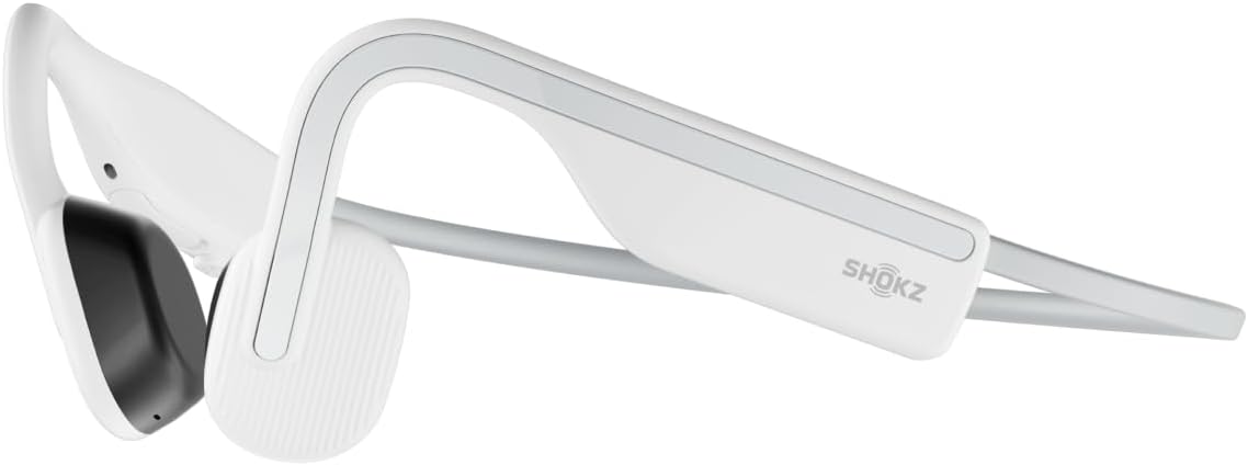 Shokz - OpenMove Bone Conduction Open Ear Lifestyle/Sport Headphones - White