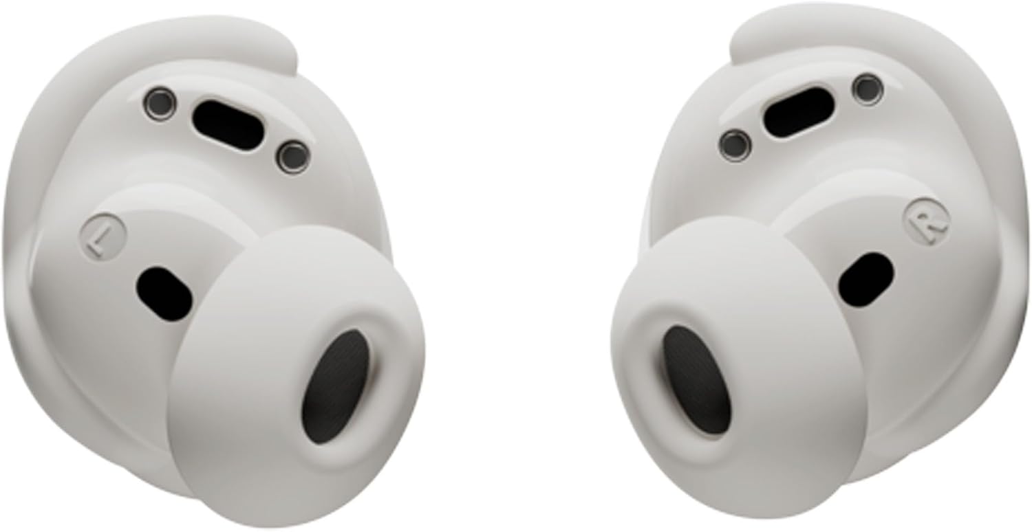 Bose QuietComfort Bluetooth Earbuds, True Wireless Earbuds with Active Noise Cancellation and Mic, Deep Bass, IPX4 Rating, Up to 8.5 Hours of Playtime, White