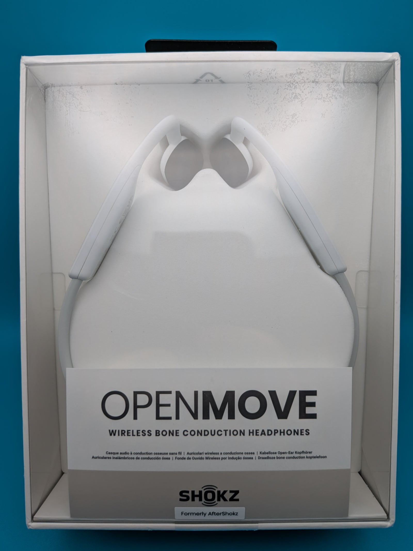 Shokz - OpenMove Bone Conduction Open Ear Lifestyle/Sport Headphones - White